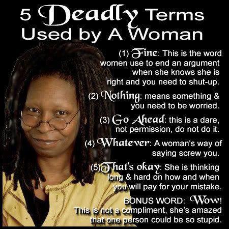 Famous Quotes  Pictures on Deadly Terms Used By A Woman